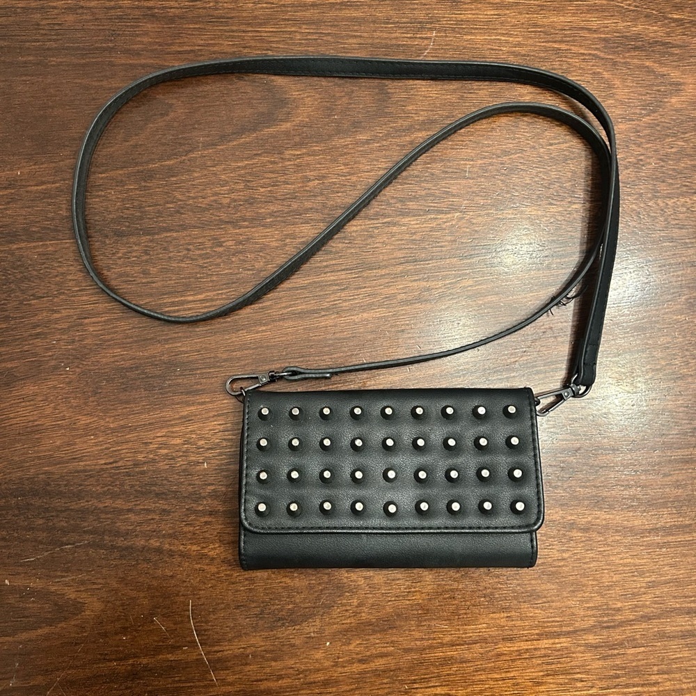Black Studded Crossbody Bag
